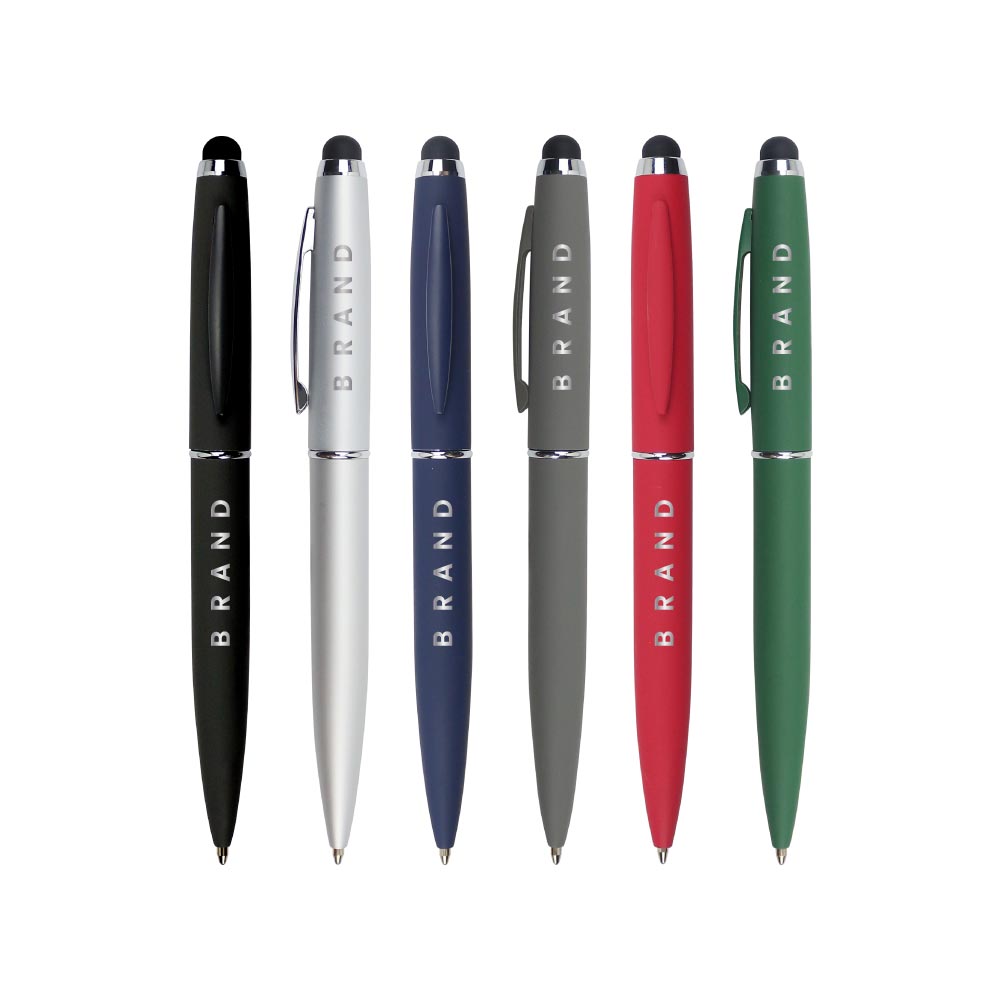 Stylus Metal Pens Rubberized & Twist-action - Design & Printing Company Product from Digital Canvas