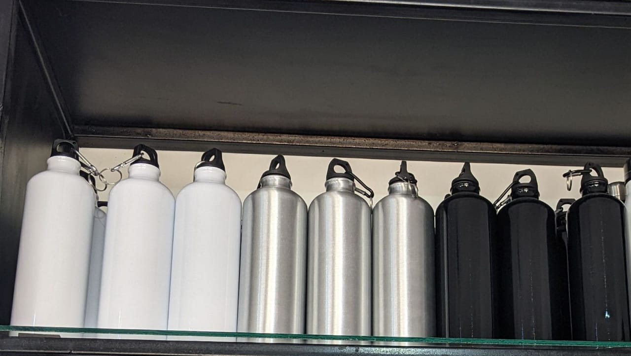 Aluminum Sports Water Bottles with Carabiner - Promotional Product from Digital Canvas Design & Printing Company