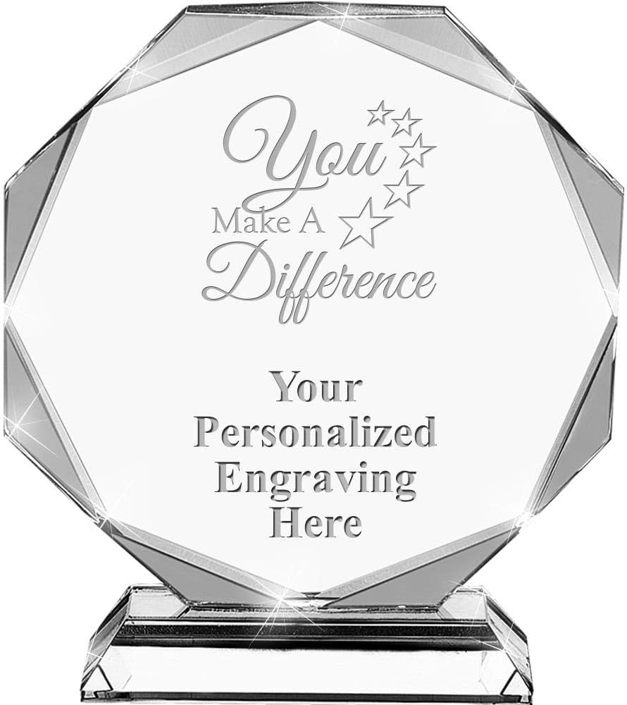 Crystal Octagon Trophy – Engravable - Promotional Product from Digital Canvas Design & Printing Company