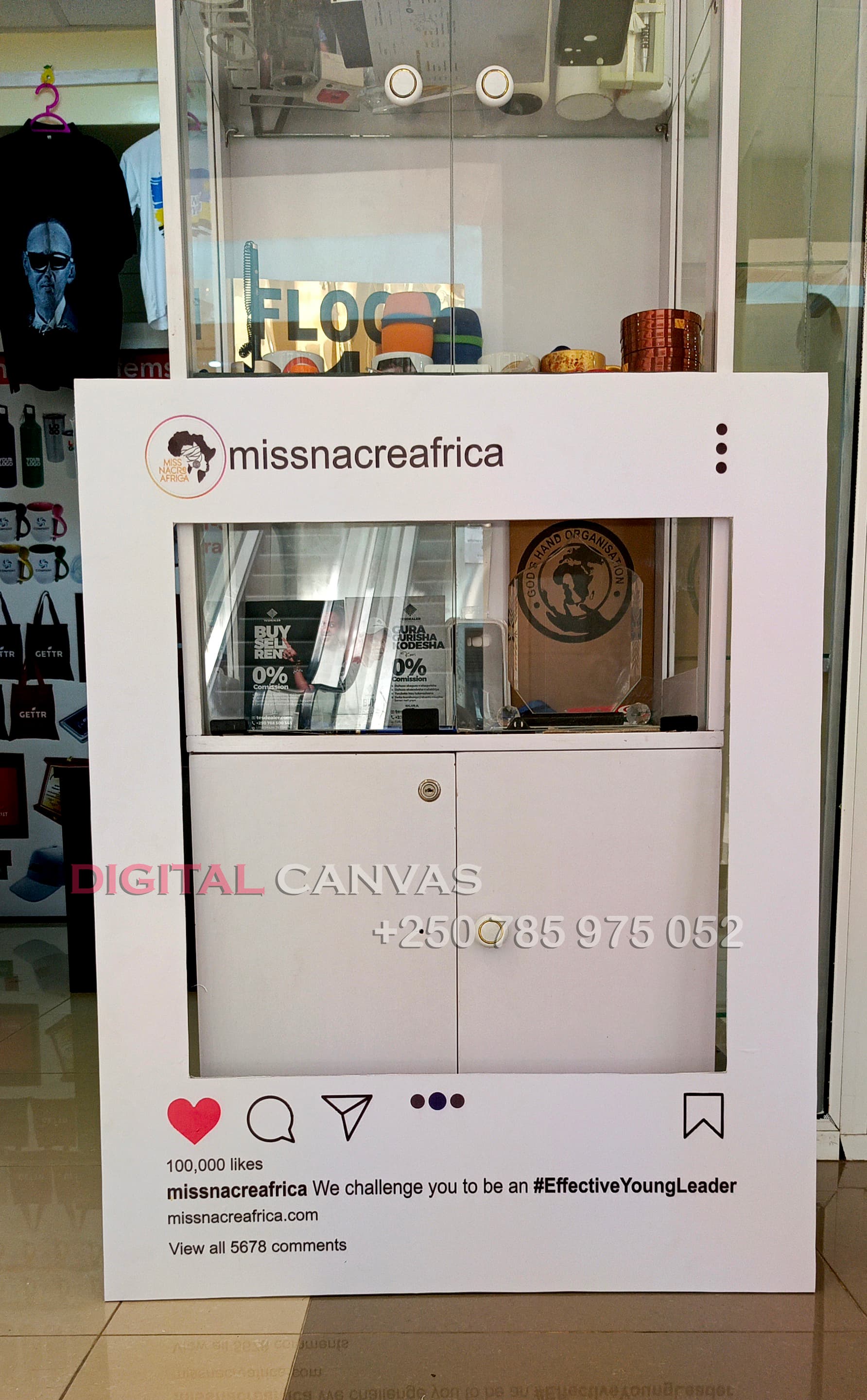 Custom Instagram Placard for MISS NACRE AFRICA