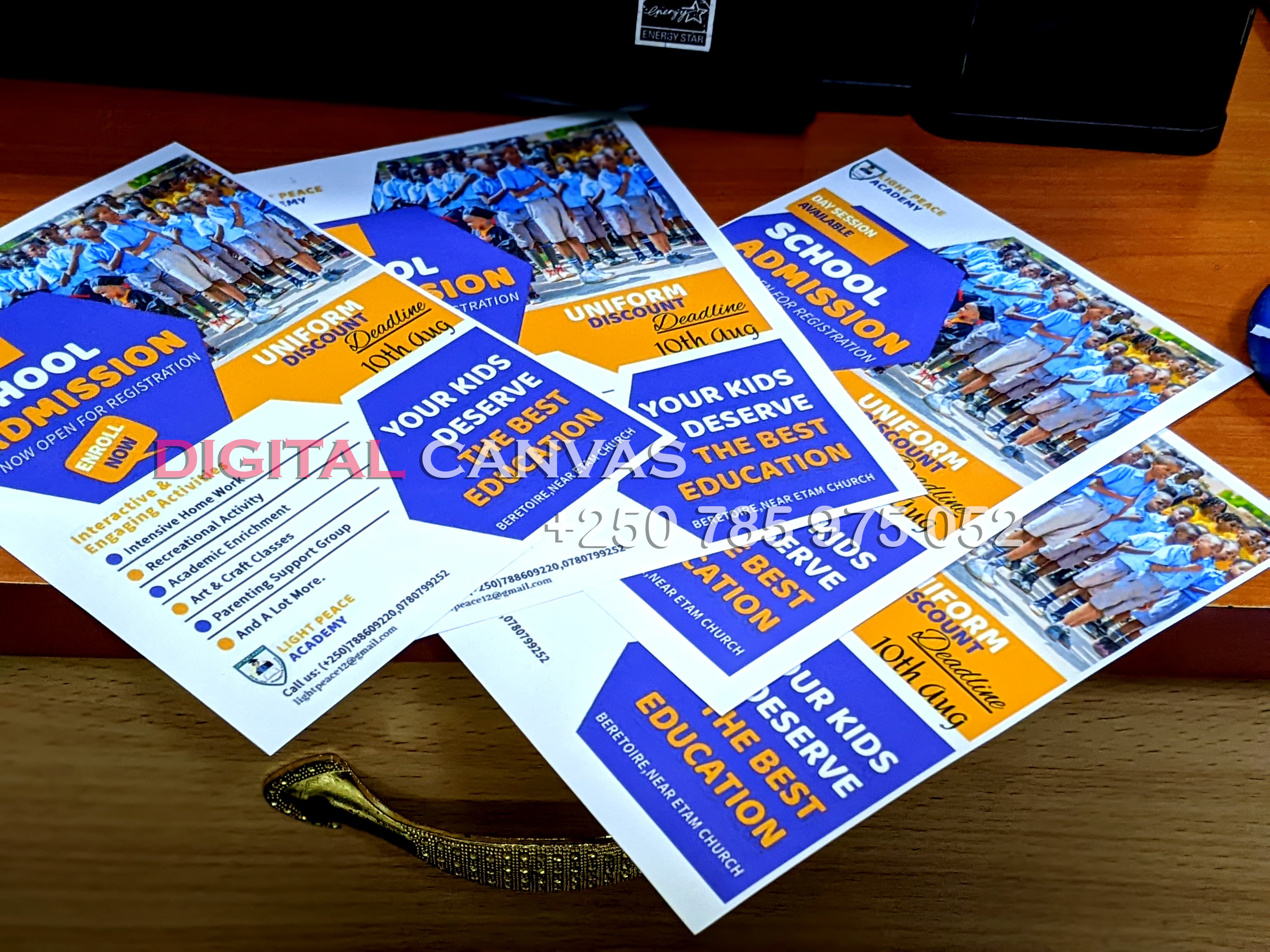 School Admission Flyers – Peace Academy