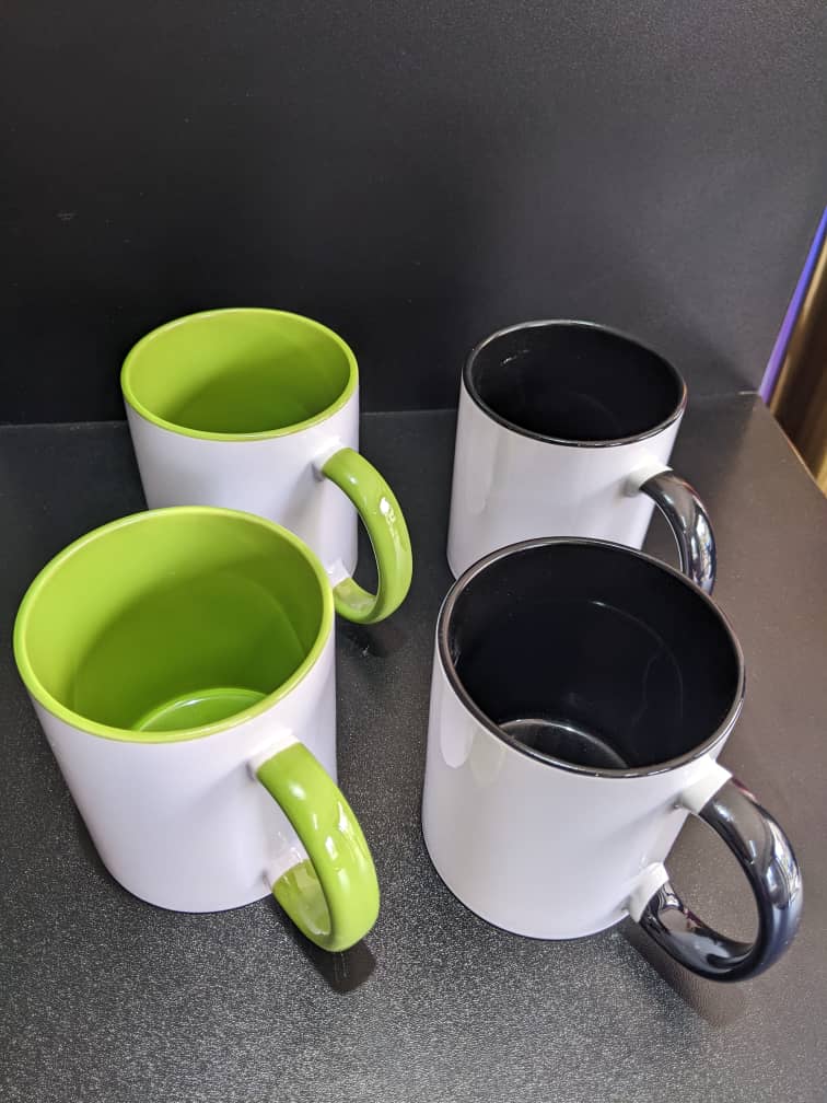 Two-Tone Color Sublimation Mugs – Green & Black Interior - Design & Printing Company Product from Digital Canvas