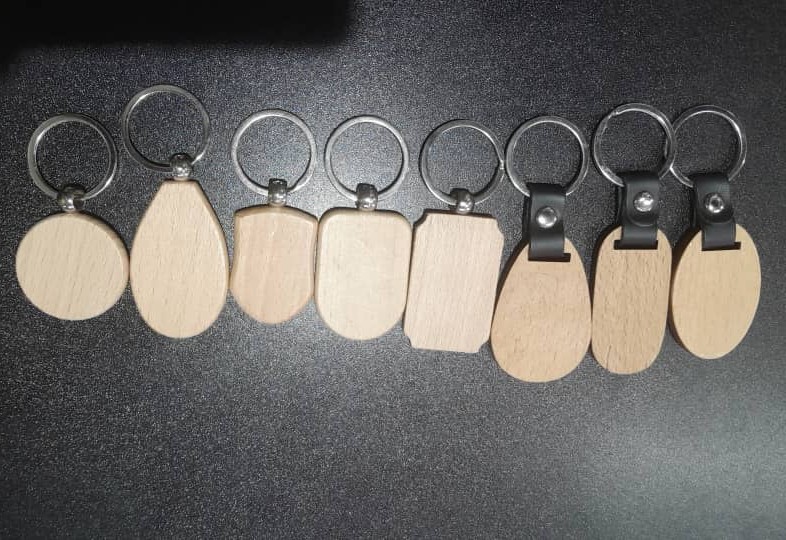 Custom Wooden Keychains with Metal Ring – 9 Shapes - Design & Printing Company Product from Digital Canvas