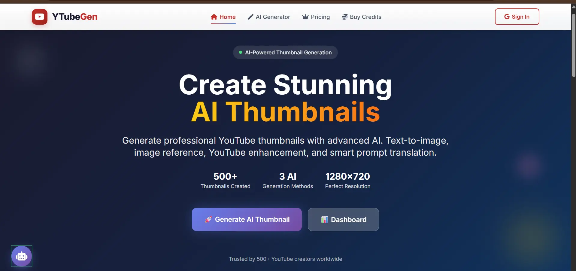 YTubeGen — AI Thumbnail Generator - Software Development Project by Digital Canvas Software Development Company